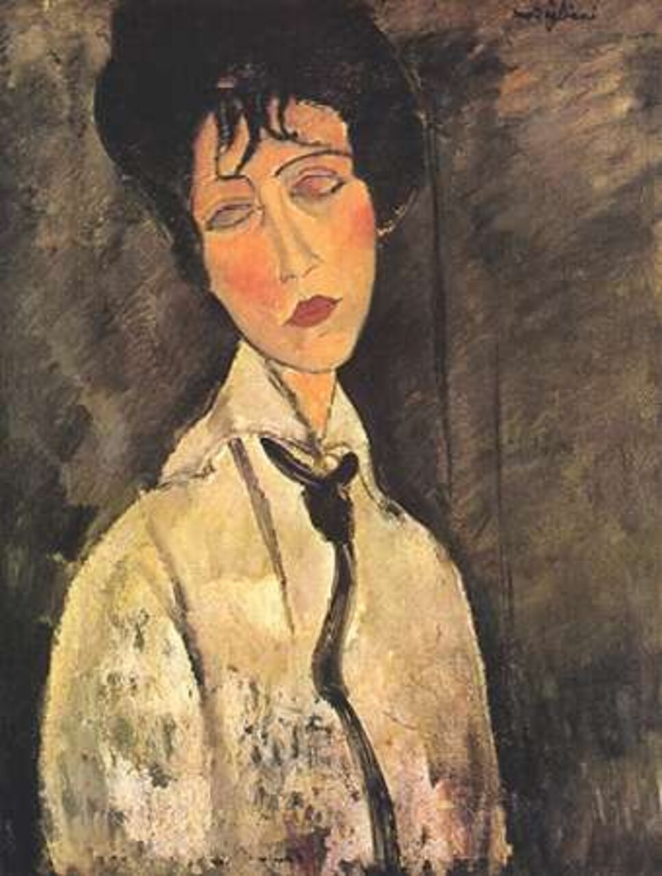 Lady With Black Tie Poster Print by Amedeo Modigliani - Item # VARPDX373671